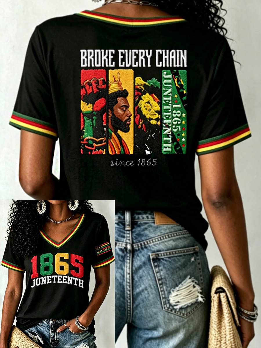 Women's Juneteenth 1865 short-sleeved T-shirt