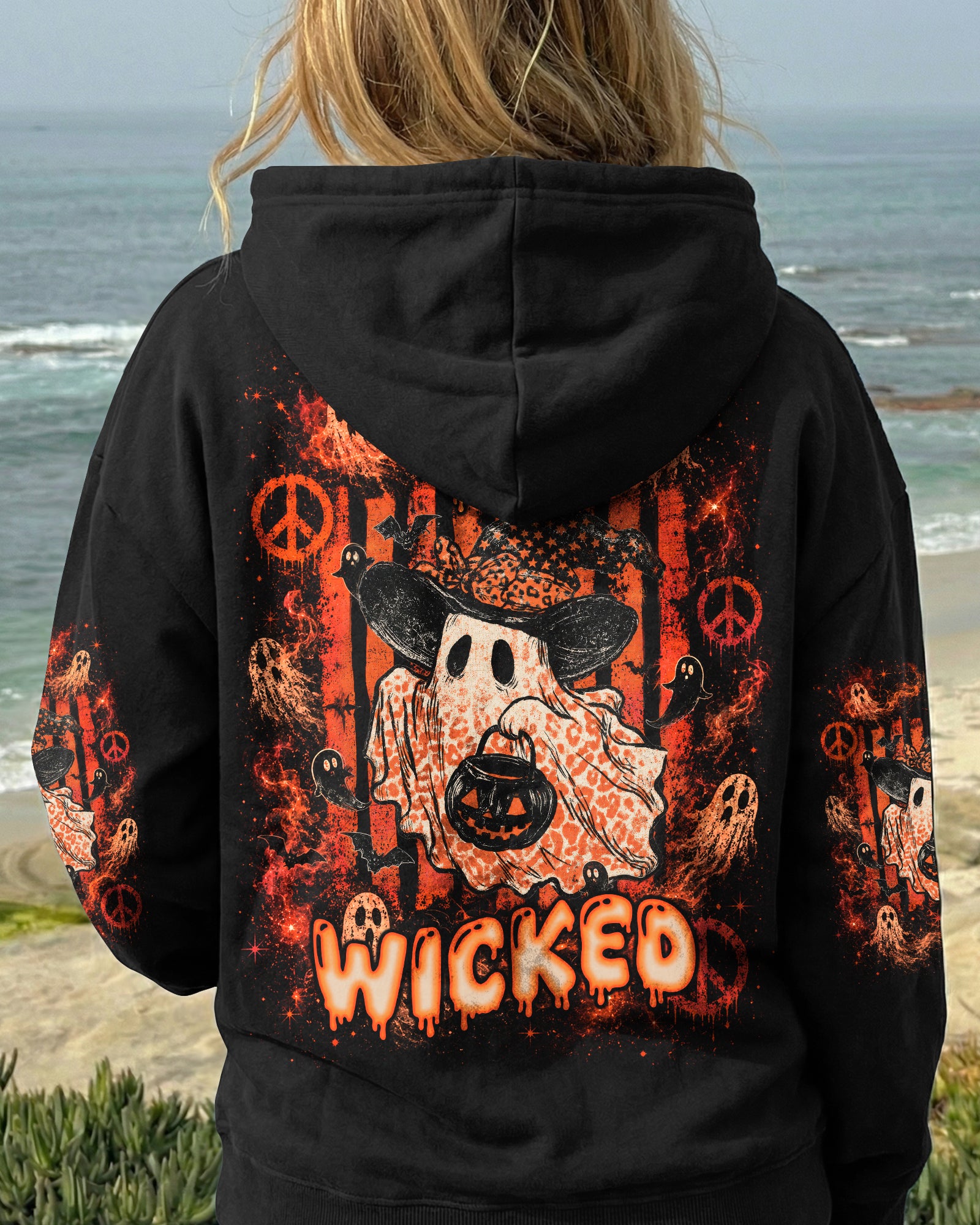 A WEE BIT WICKED WITCH BOO HALLOWEEN ALL OVER PRINT
