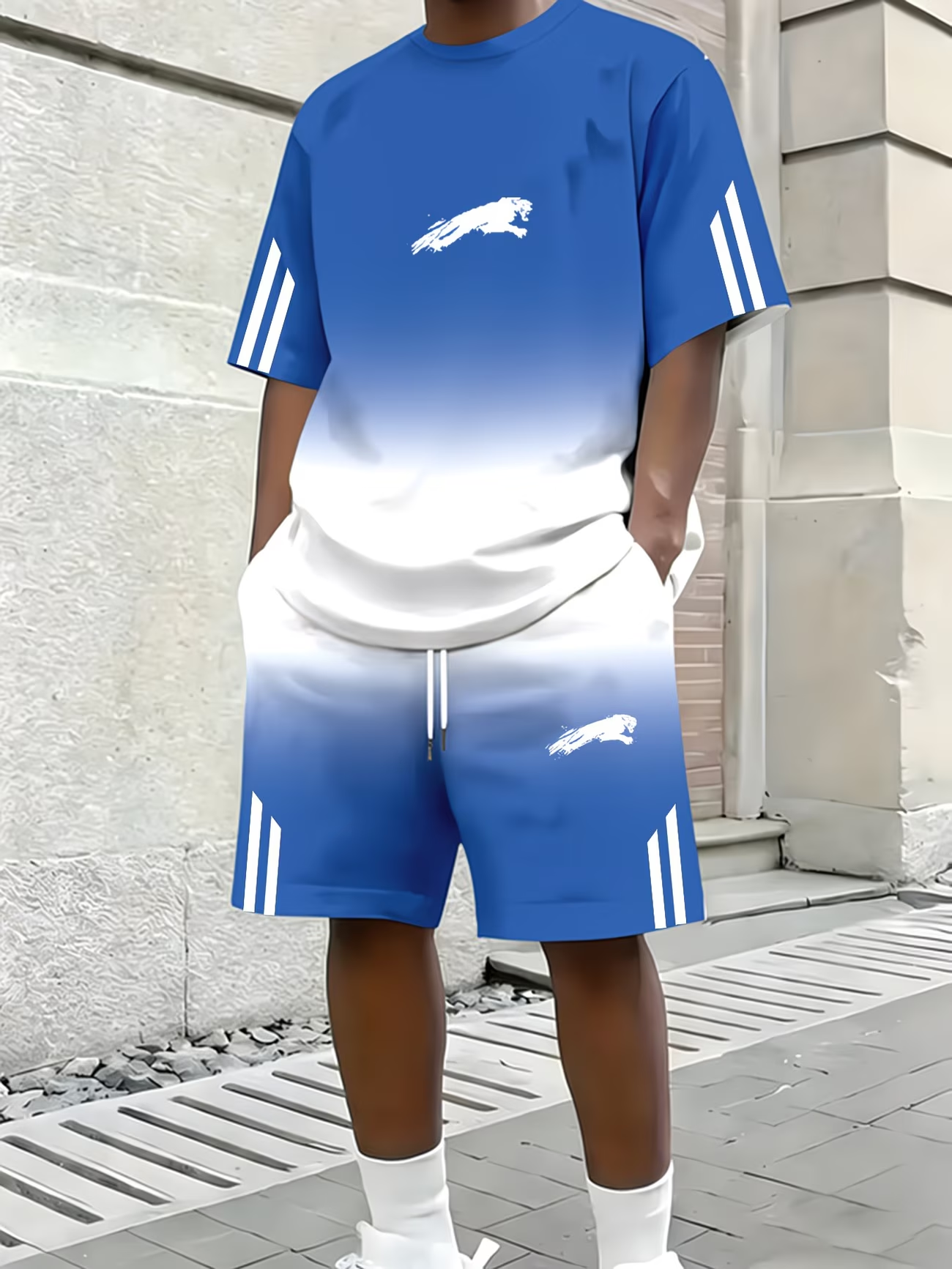Herren Sommer Sport Set mit modernem Farbverlauf