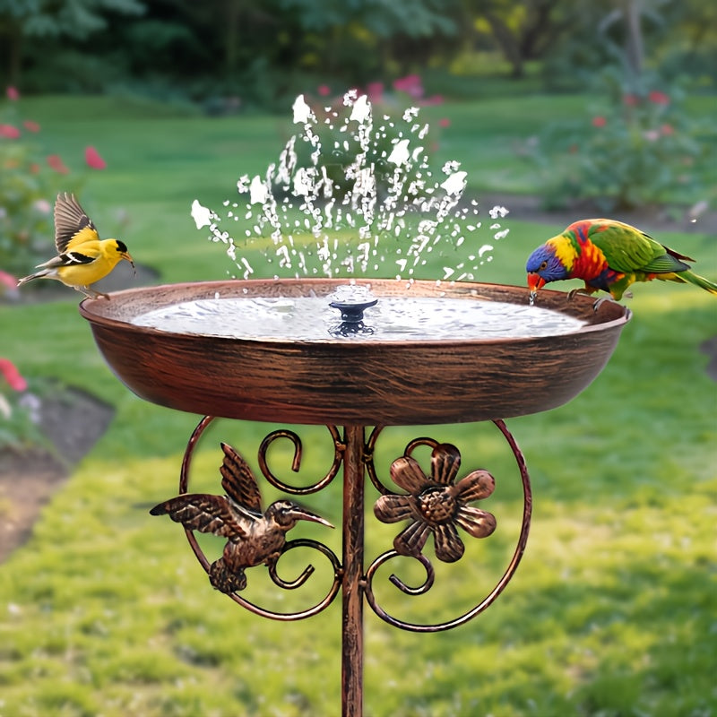Handgefertigtes Vogelbad aus Kupfer