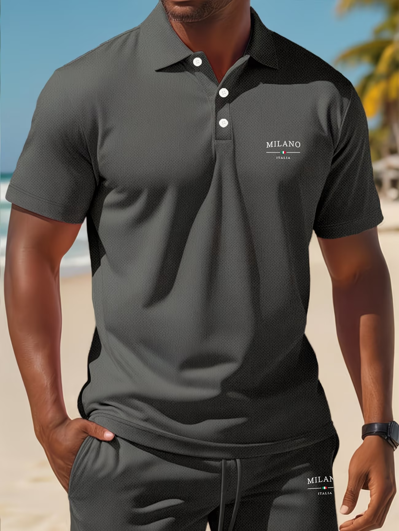 Herren Sommer Polo Set mit Shorts – atmungsaktives Freizeit Outfit