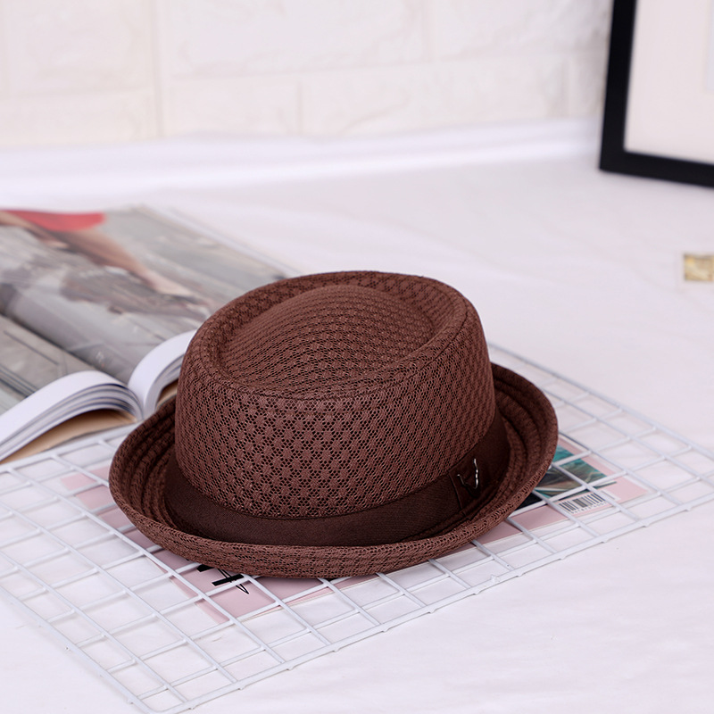 Atmungsaktiver Mesh Pork Pie Hut für Herren & Damen – British Jazz Style Sommerhut