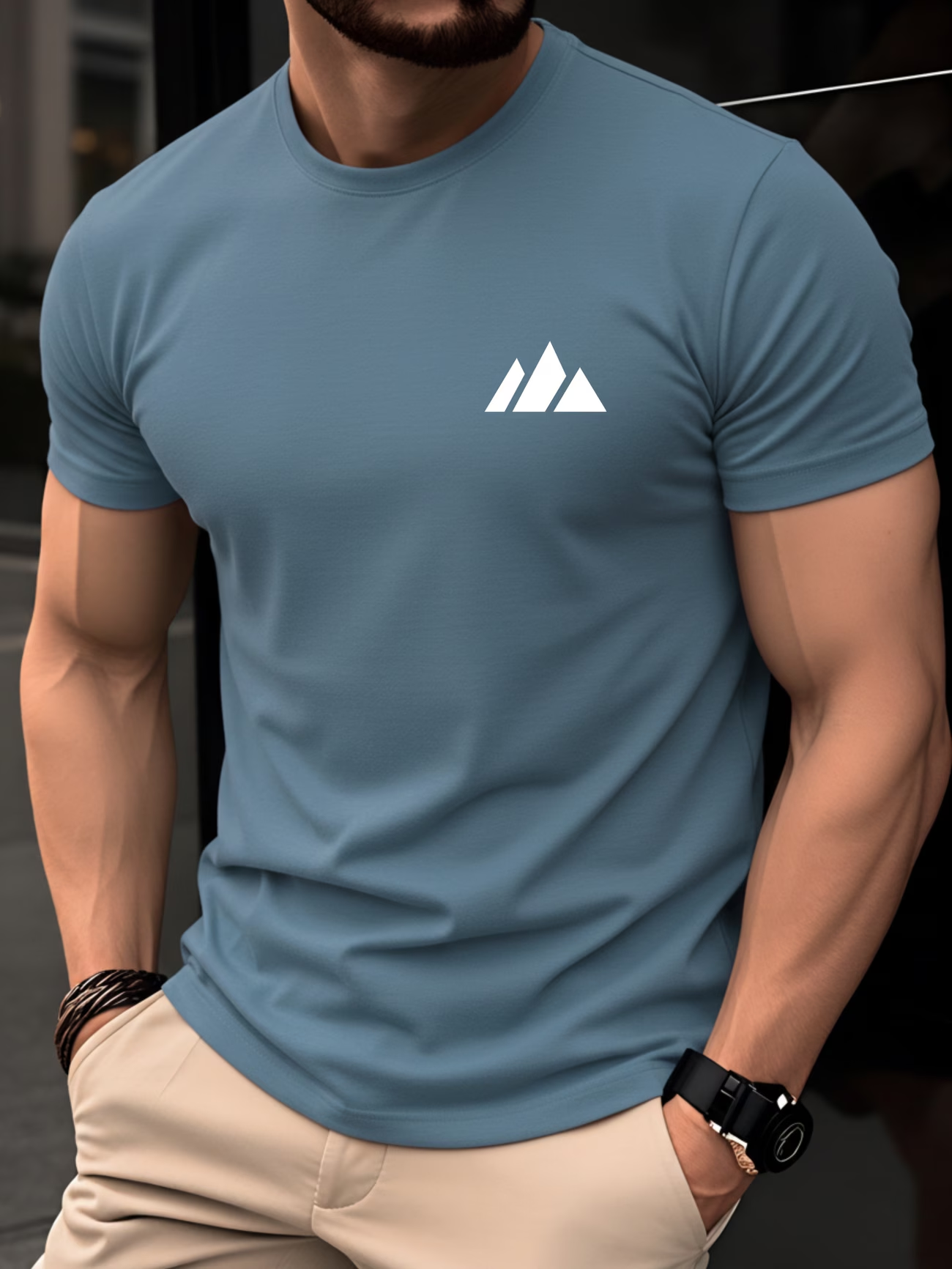 ⭐Heute 50% Rabatt - 🔥Herren T-Shirt aus 100% Baumwolle – Leichtes Slim-Fit Kurzarmshirt mit Rundhalsausschnitt für den Sommer