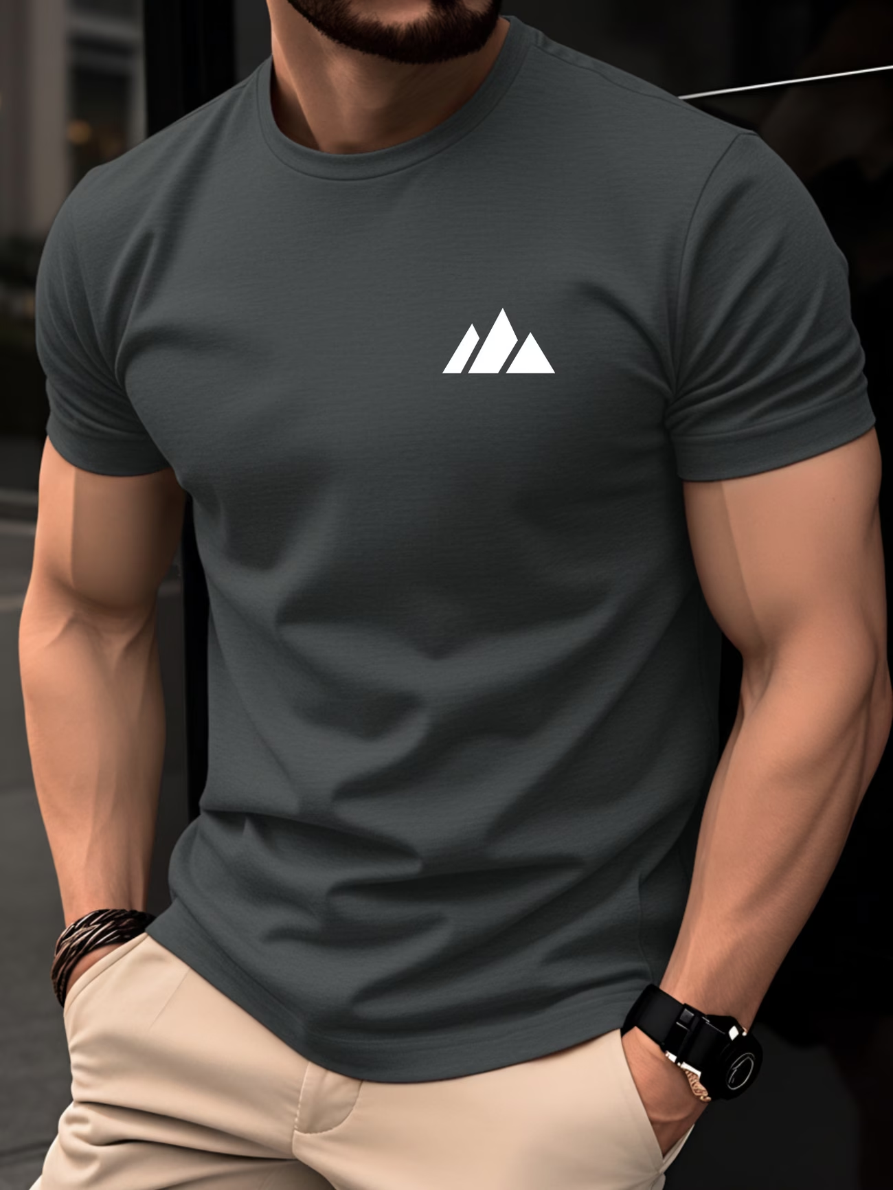 ⭐Heute 50% Rabatt - 🔥Herren T-Shirt aus 100% Baumwolle – Leichtes Slim-Fit Kurzarmshirt mit Rundhalsausschnitt für den Sommer