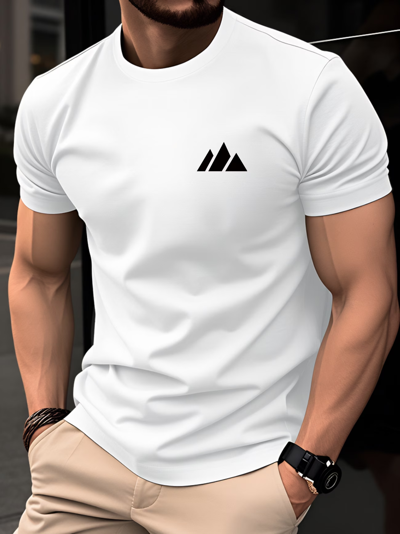 ⭐Heute 50% Rabatt - 🔥Herren T-Shirt aus 100% Baumwolle – Leichtes Slim-Fit Kurzarmshirt mit Rundhalsausschnitt für den Sommer