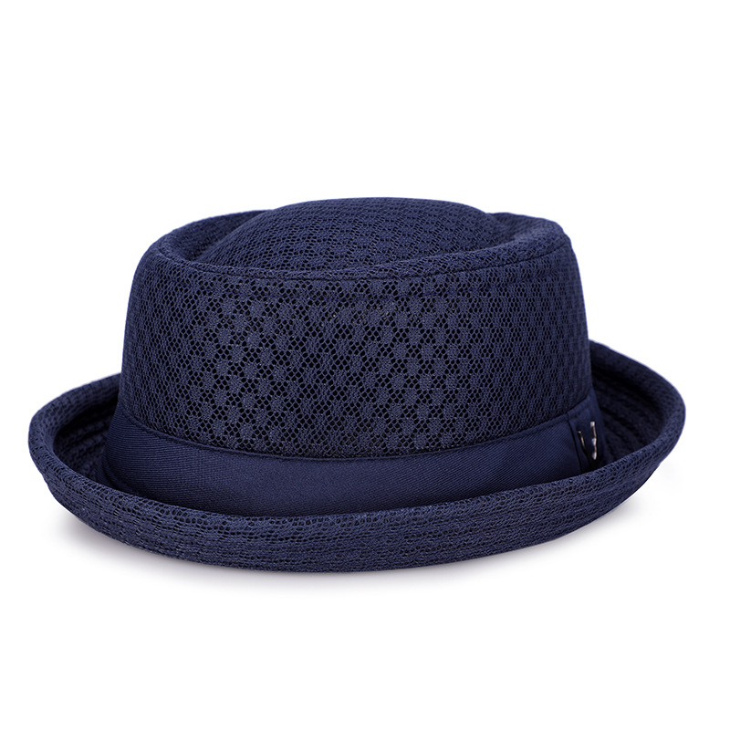Atmungsaktiver Mesh Pork Pie Hut für Herren & Damen – British Jazz Style Sommerhut