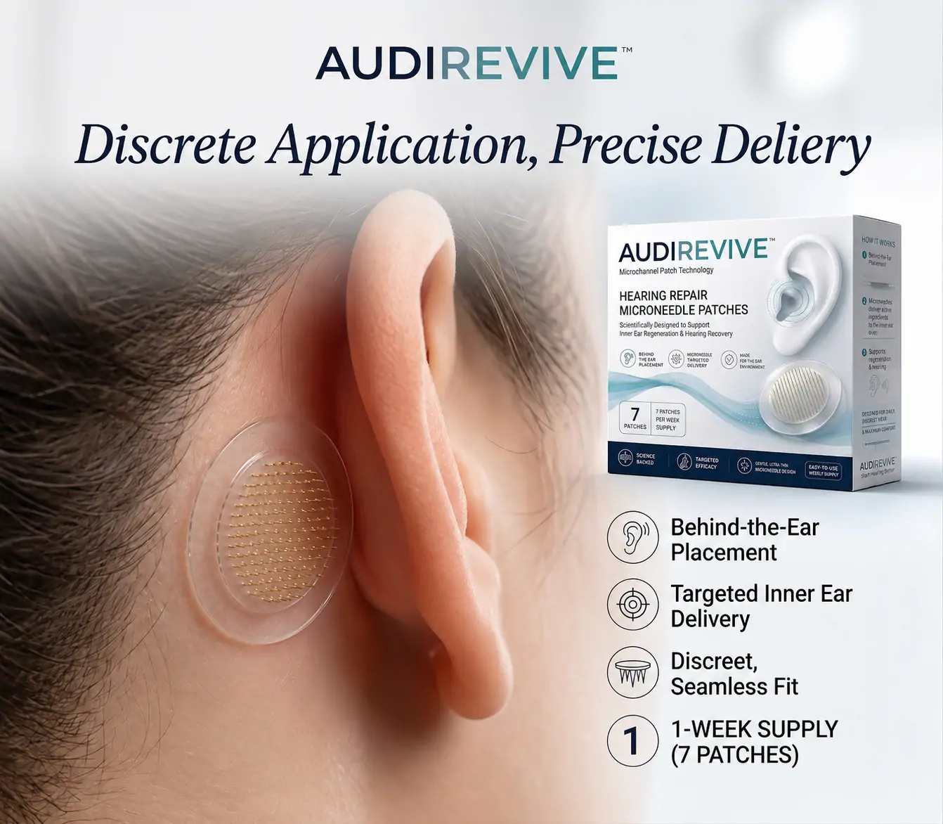 HEARING REPAIR MICRONEEDLE PATCHES ✅ Targets Hearing Loss, Tinnitus, Ear Infections, Balance Disorders, and Age-Related Ear Degeneration.