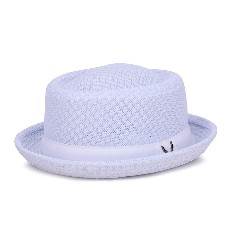 Atmungsaktiver Mesh Pork Pie Hut für Herren & Damen – British Jazz Style Sommerhut