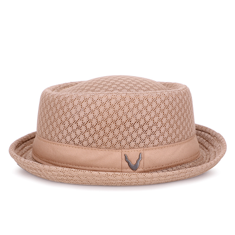 Atmungsaktiver Mesh Pork Pie Hut für Herren & Damen – British Jazz Style Sommerhut