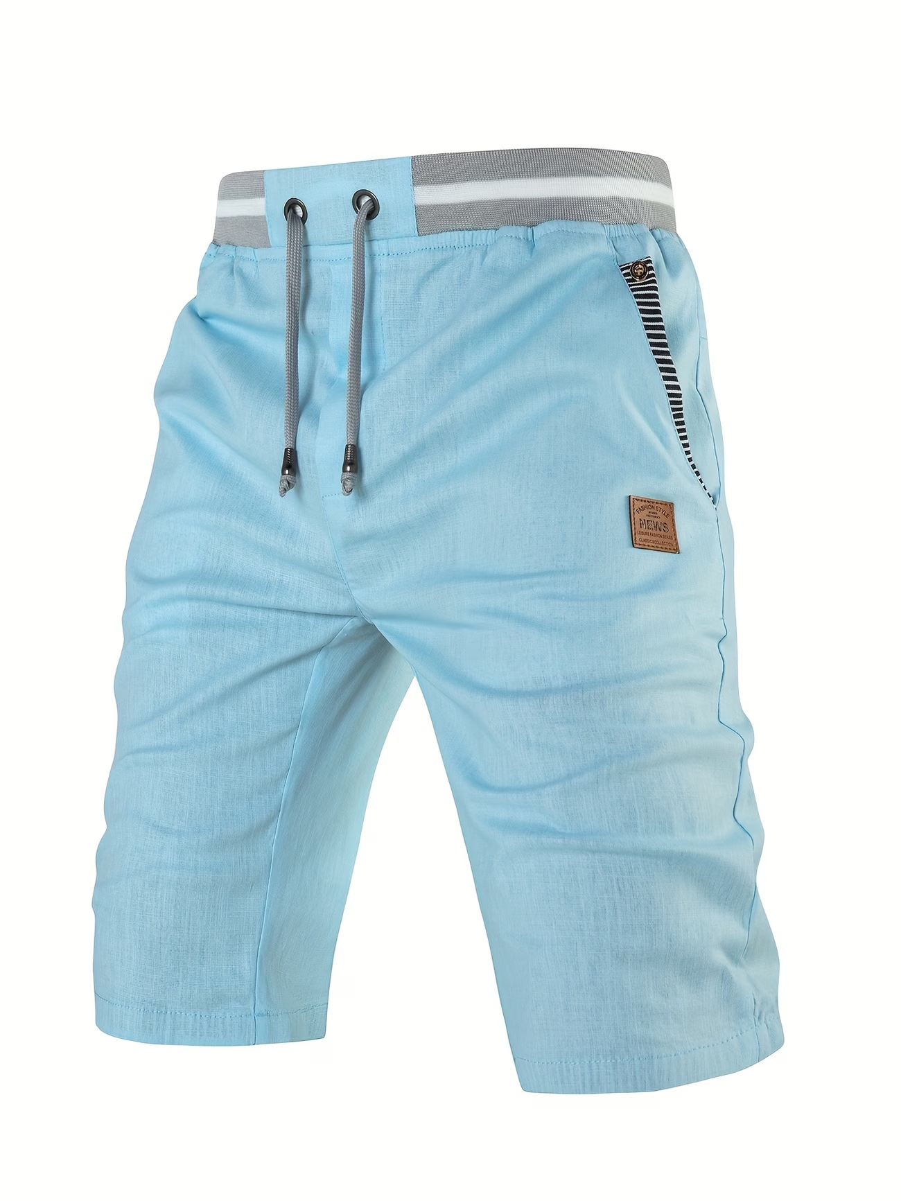 Herren Freizeitshorts mit Kordelzug und modernem Kontrastbund