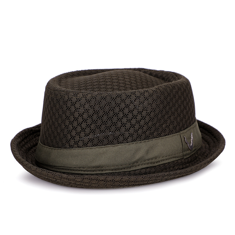 Atmungsaktiver Mesh Pork Pie Hut für Herren & Damen – British Jazz Style Sommerhut