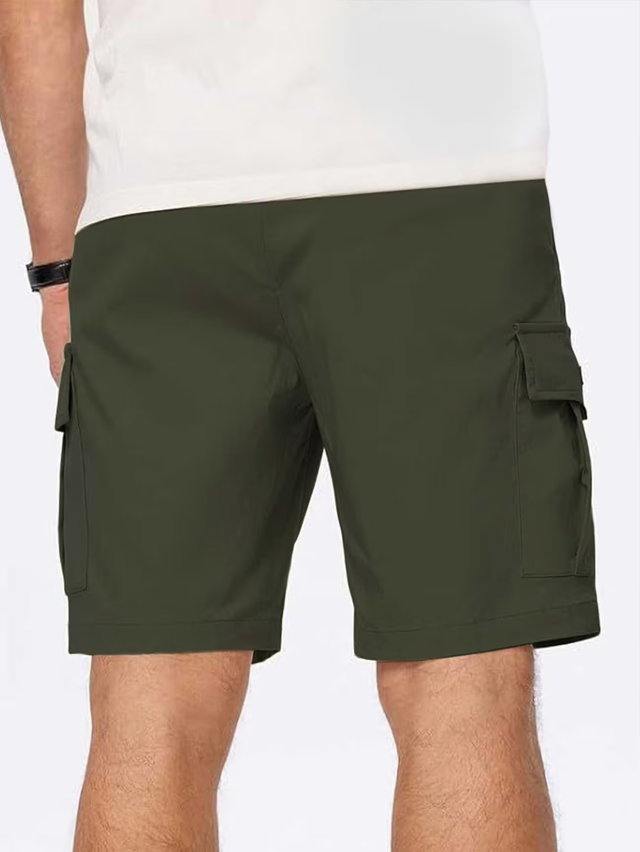 Herren Cargo-Shorts mit elastischem Bund und Taschen