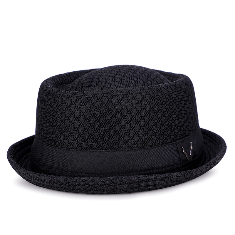 Atmungsaktiver Mesh Pork Pie Hut für Herren & Damen – British Jazz Style Sommerhut