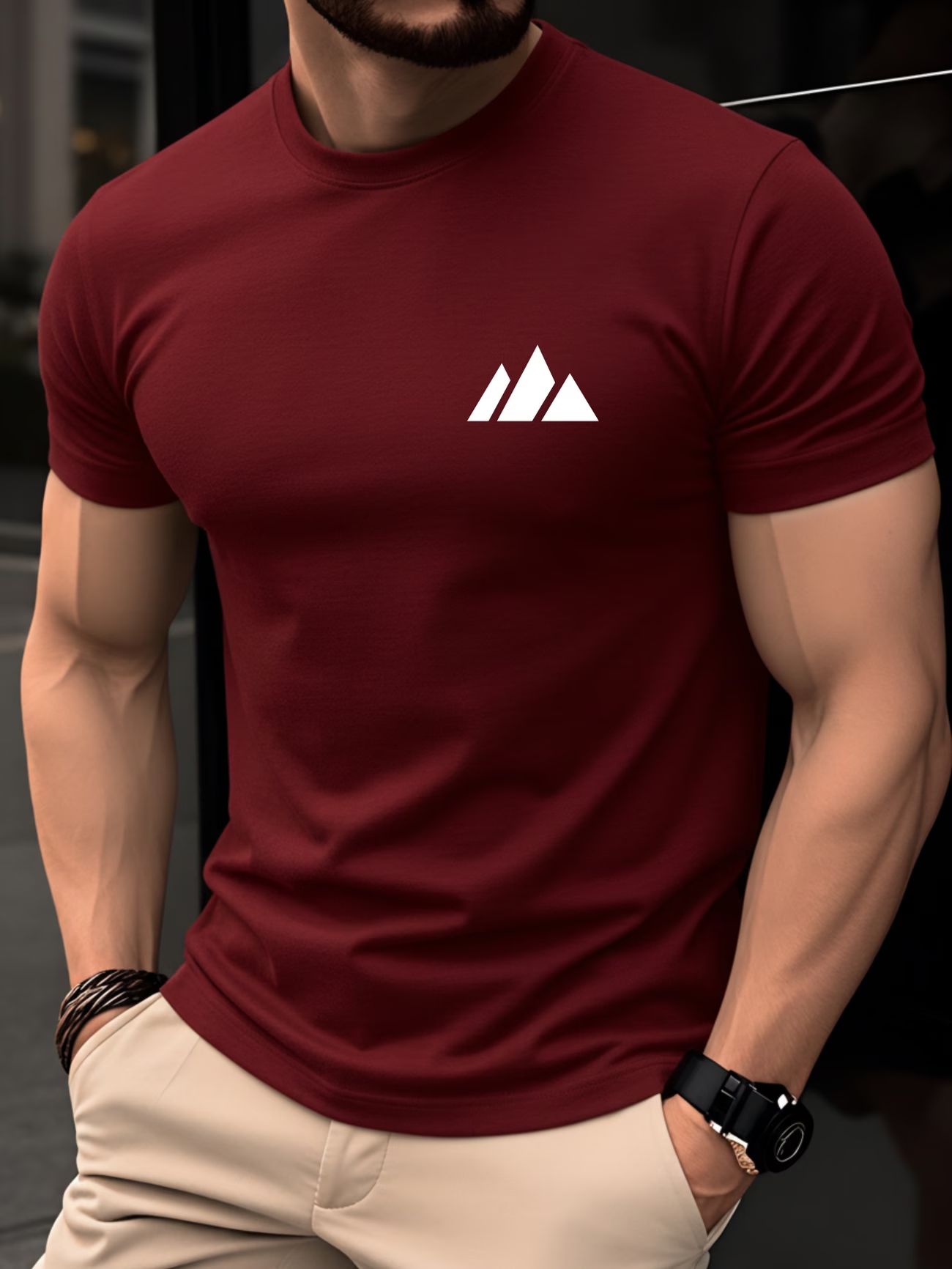 ⭐Heute 50% Rabatt - 🔥Herren T-Shirt aus 100% Baumwolle – Leichtes Slim-Fit Kurzarmshirt mit Rundhalsausschnitt für den Sommer