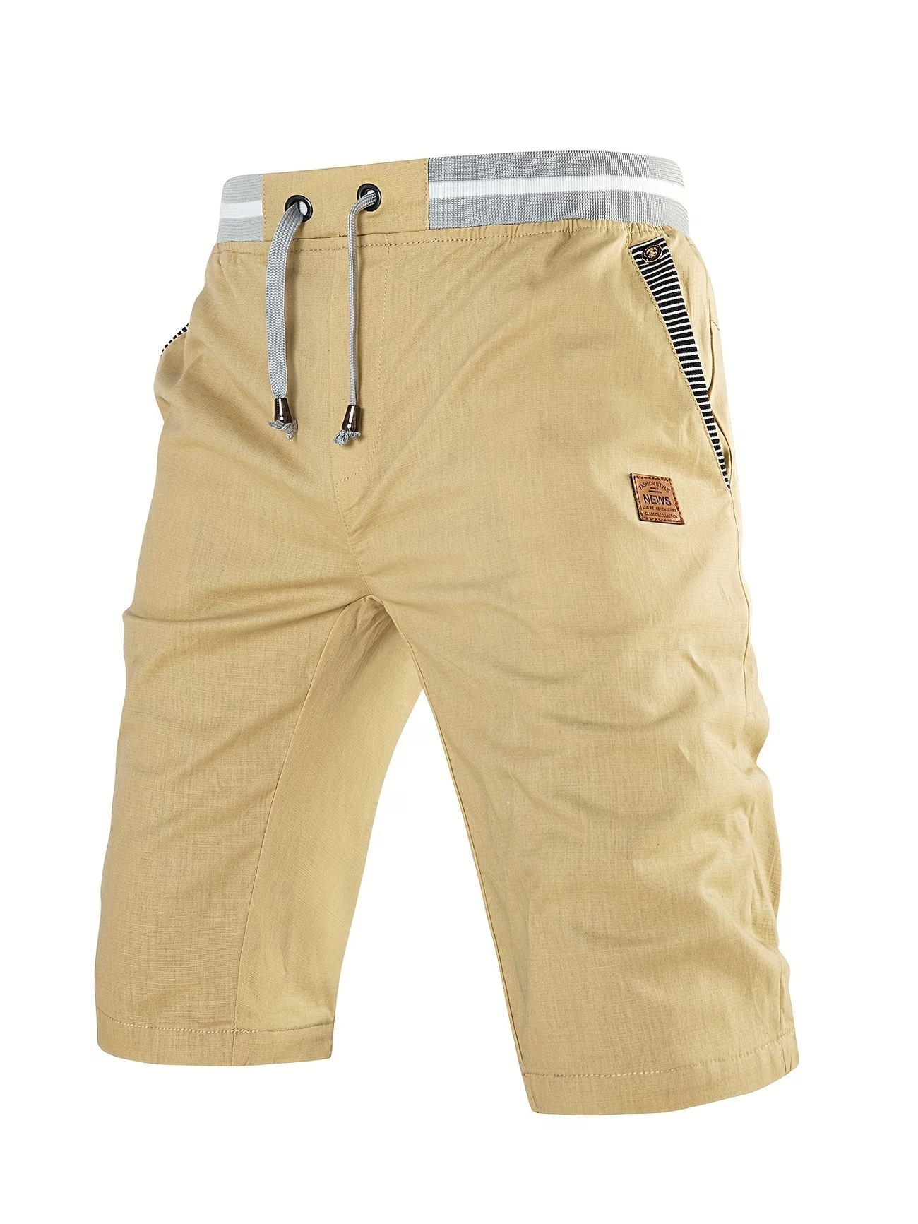Herren Freizeitshorts mit Kordelzug und modernem Kontrastbund