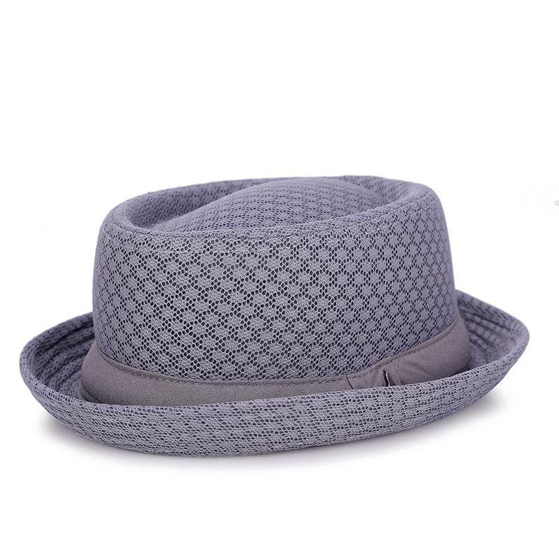 Atmungsaktiver Mesh Pork Pie Hut für Herren & Damen – British Jazz Style Sommerhut