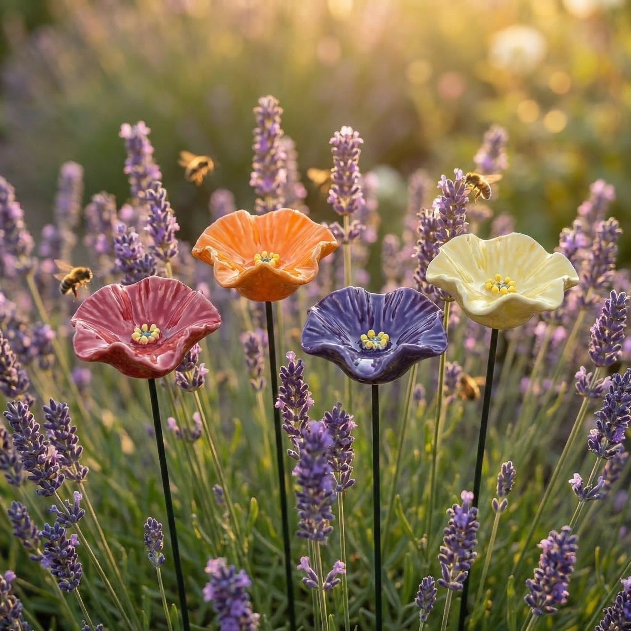 Dots handgefertigte Bienenblüten (4er-Set)