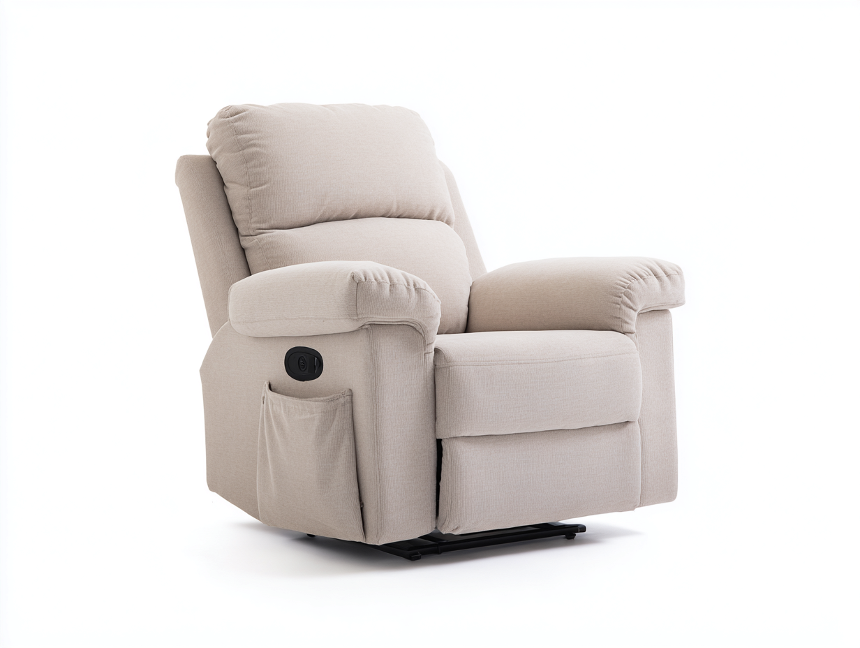 Poltrona reclinabile - Tessuto - 91x95x101 cm - Beige - Moderno-Jalaohouse