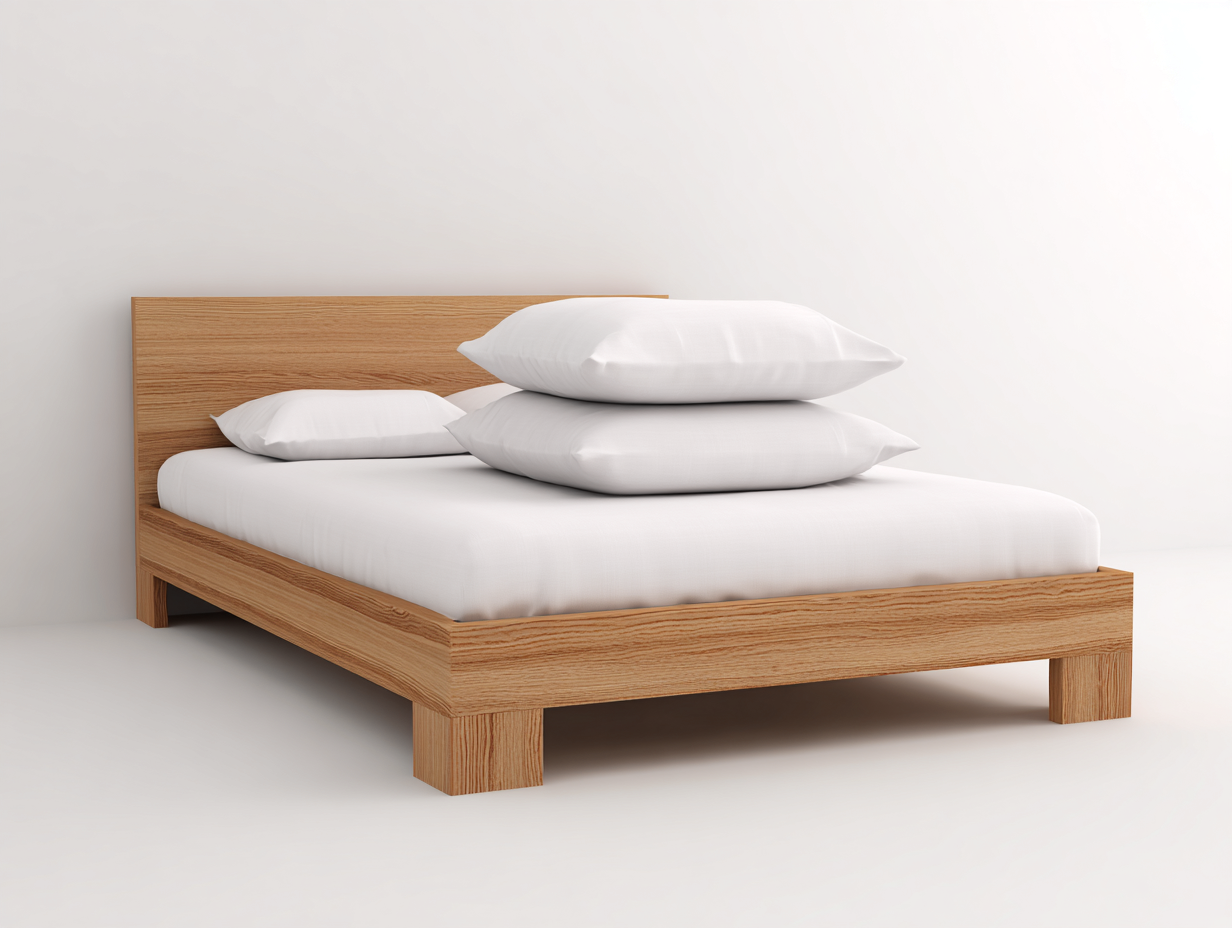 Letto matrimoniale - Legno - 198x178x100 cm - legno naturale - stile moderno minimalista-Jalaohouse