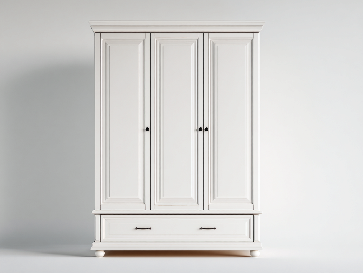 Armadio - Legno - 168x58x198 cm - bianco - stile classico-Jalaohouse