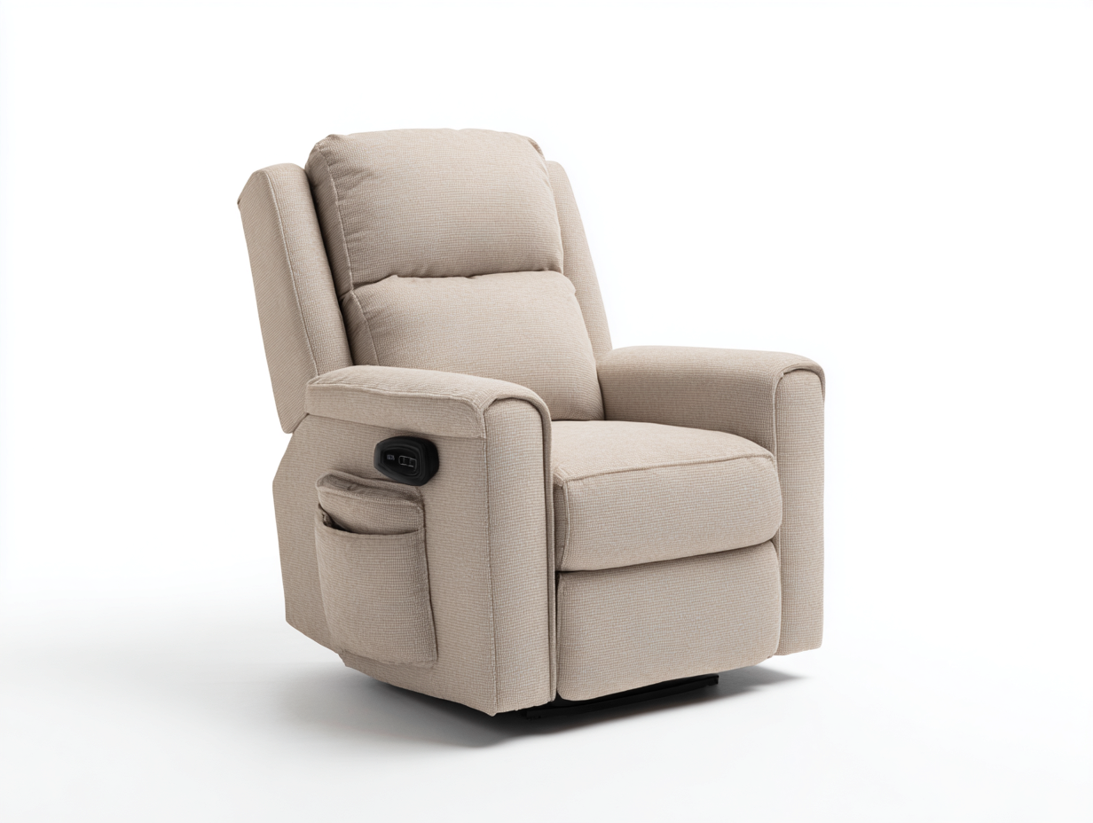Poltrona reclinabile - Tessuto - 90x94x100 cm - Beige - Moderno-Jalaohouse