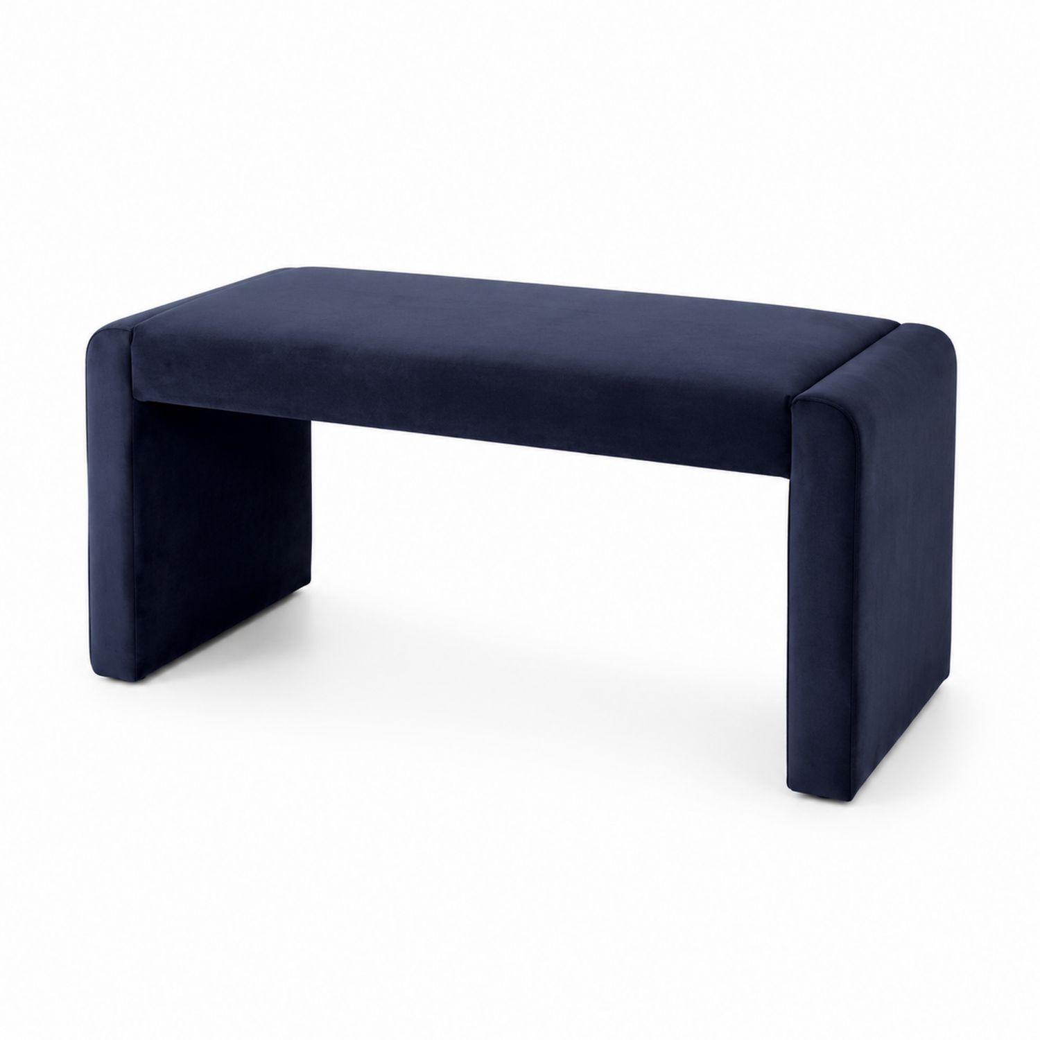 Samtbank Dunkelblau 120x40x45 cm-lorvern