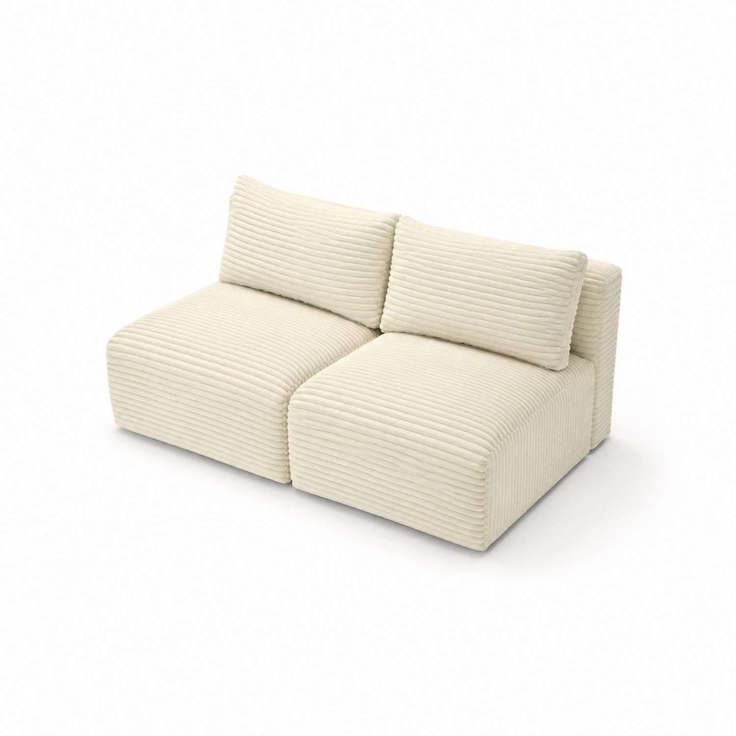 2-Sitzer Sofa-Set Cord Beige-lorvern