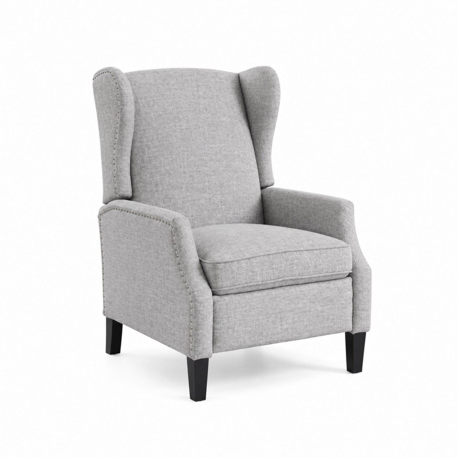 Ohrensessel Hellgrau aus Polyester 85x75x100 cm-lorvern