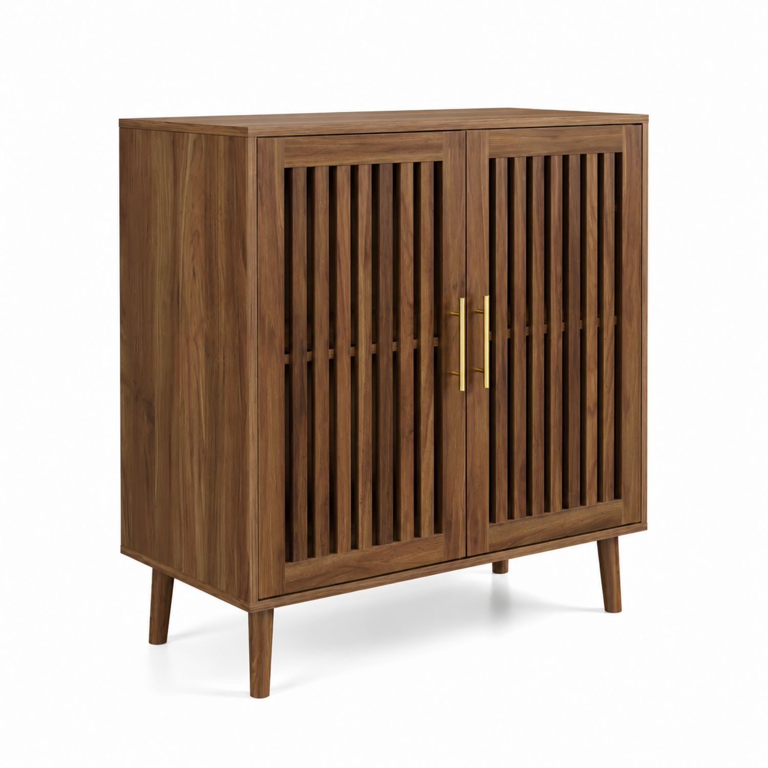 Sideboard Holz rechteckig 100x40x120 cm Walnuss-lorvern