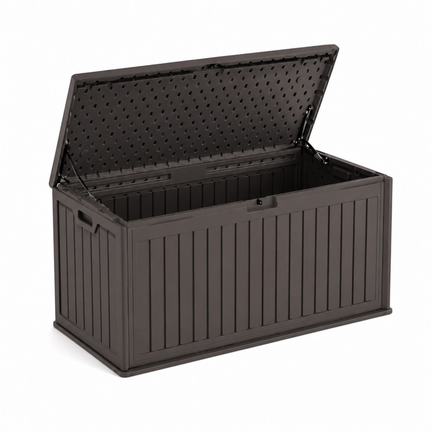 Garten Aufbewahrungsbox rechteckig Kunststoff Braun 117x45x56 cm-lorvern