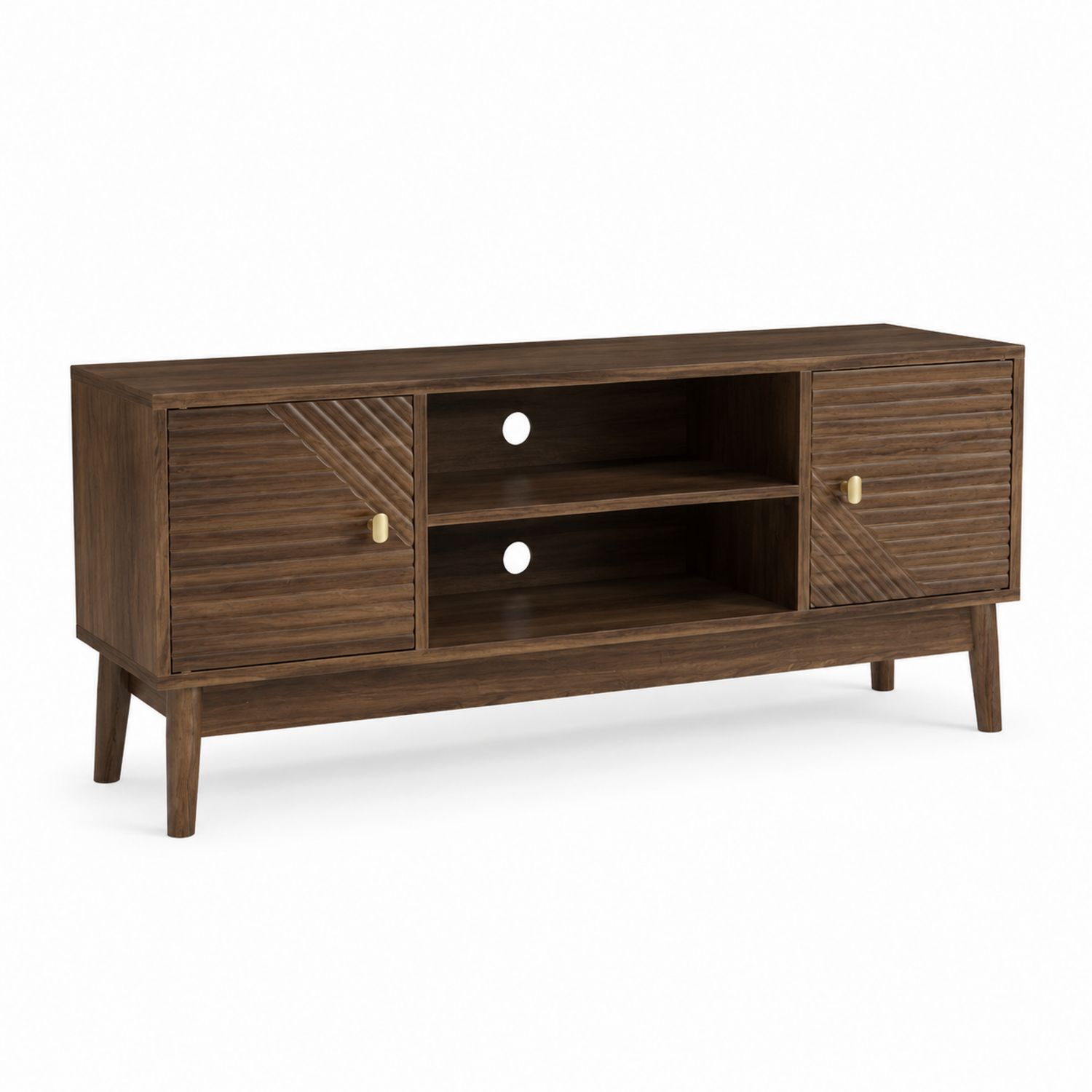 Holz TV-Schrank Braun 120x40x50cm-lorvern