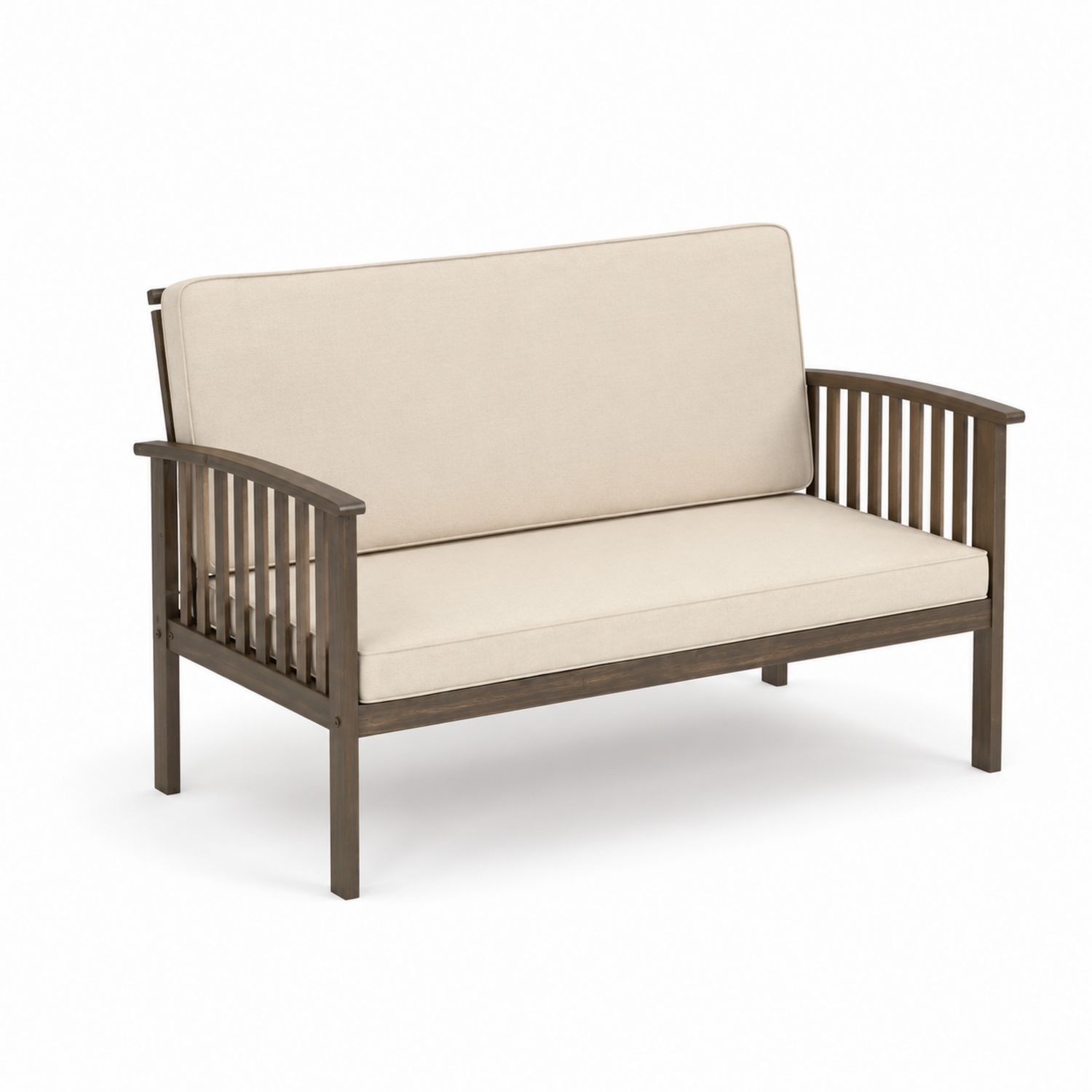 Holzbank 2-Sitzer Kiefer Beige-lorvern