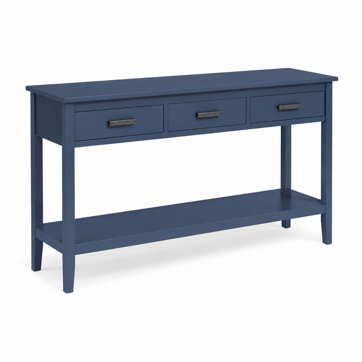 Konsolentisch Holz Blau mit 3 Schubladen-lorvern
