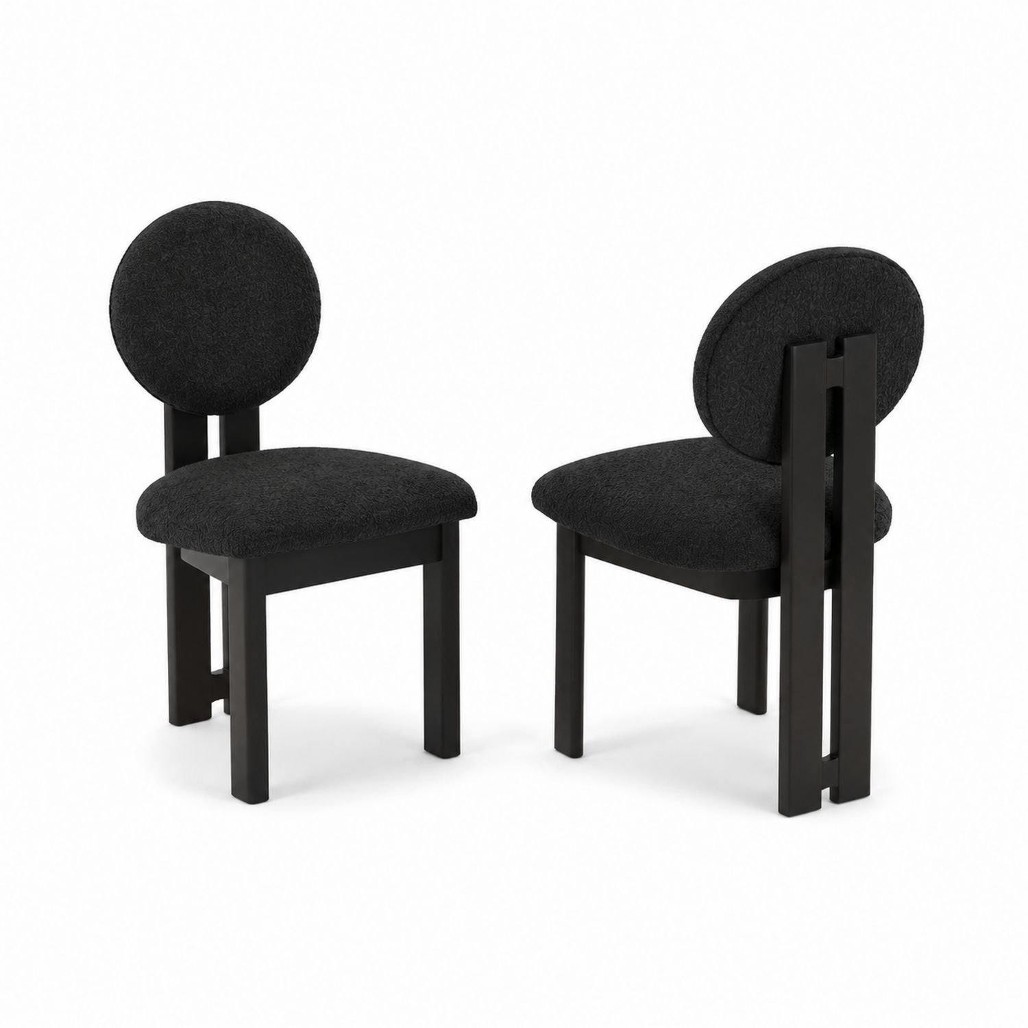 Esszimmerstühle Set Schwarz Holzkonstruktion-lorvern