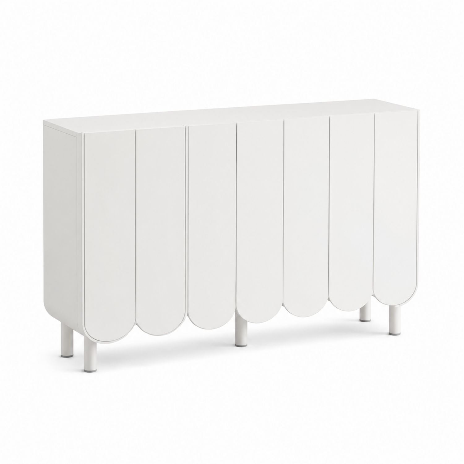 Metallschuhschrank mit 4 Türen Weiß-lorvern