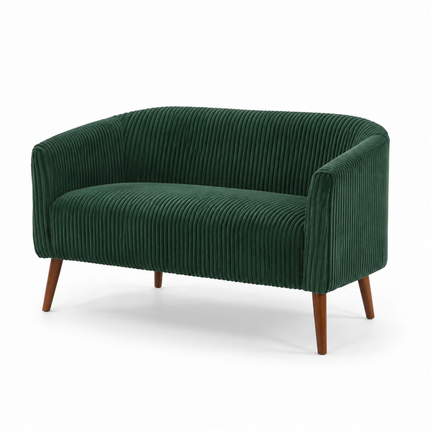 2-Sitzer Sofa Cord Dunkelgrün 150cm-lorvern