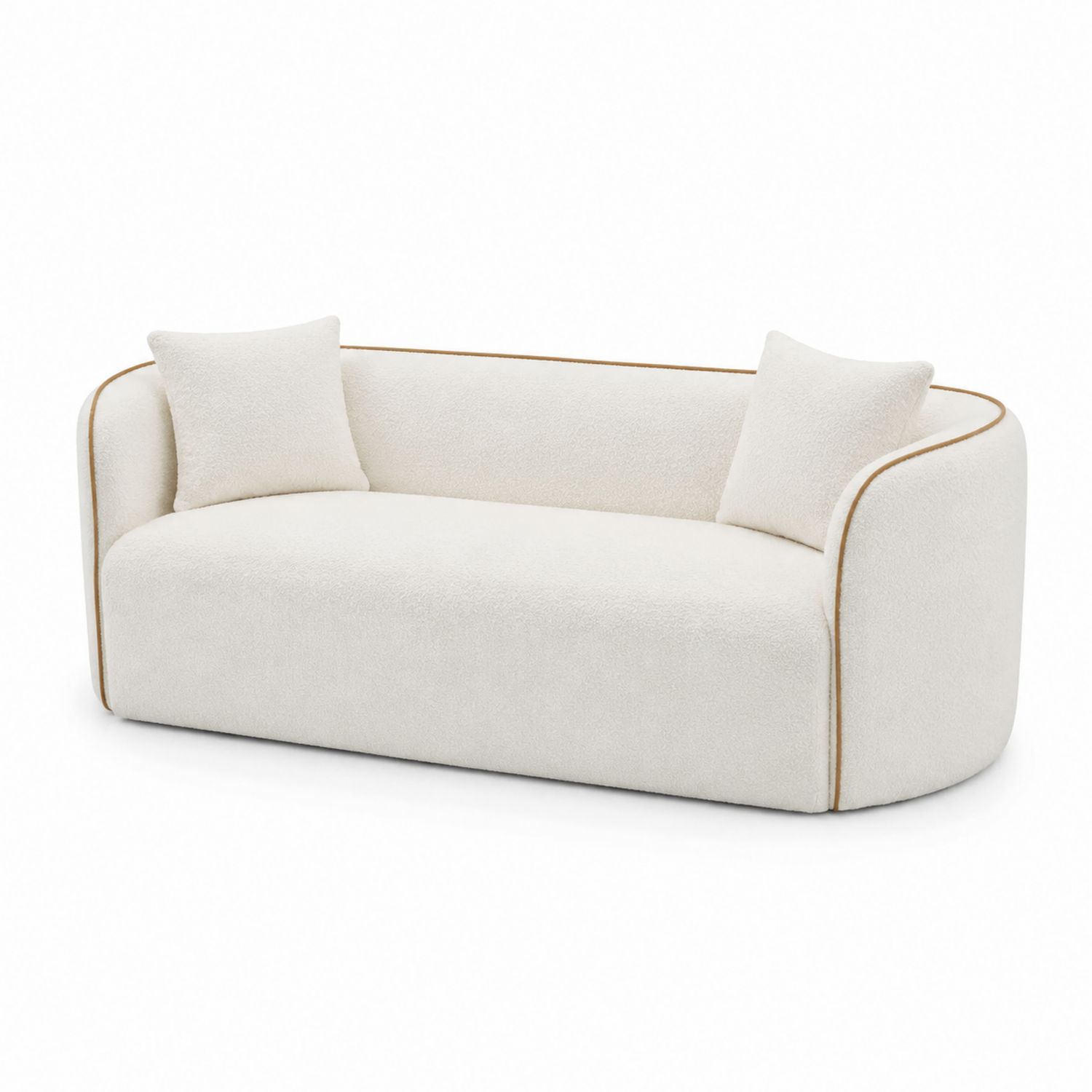3-Sitzer Sofa Bouclé Stoff Creme-lorvern