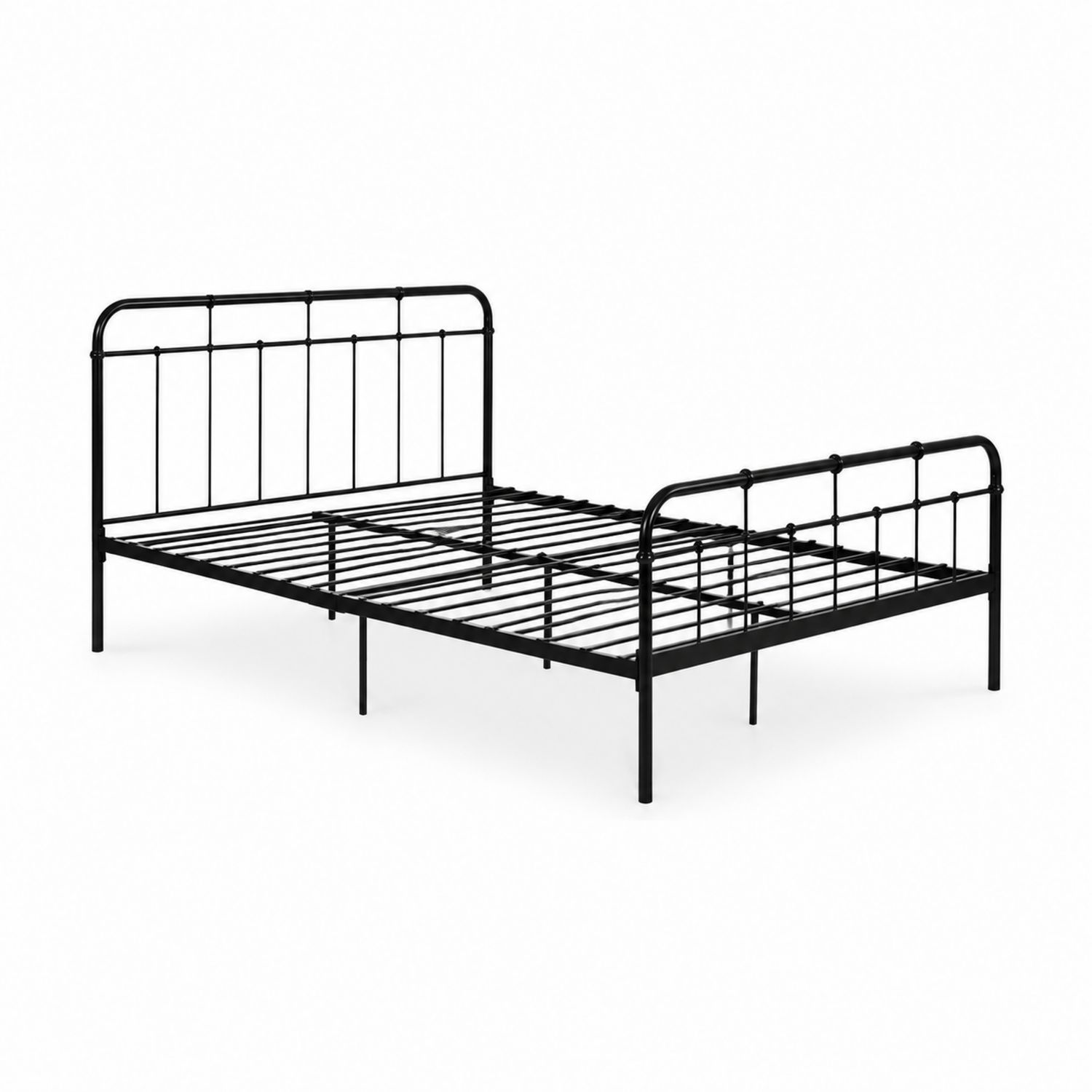 Metallbett Stahl Schwarz 200x140 cm-lorvern