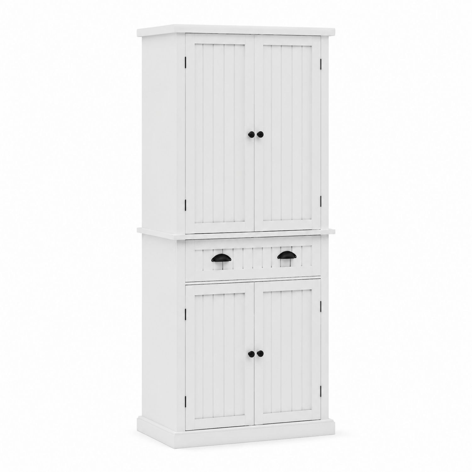 Weißer Holz-Küchenschrank mit Aufbewahrung 180cm-lorvern