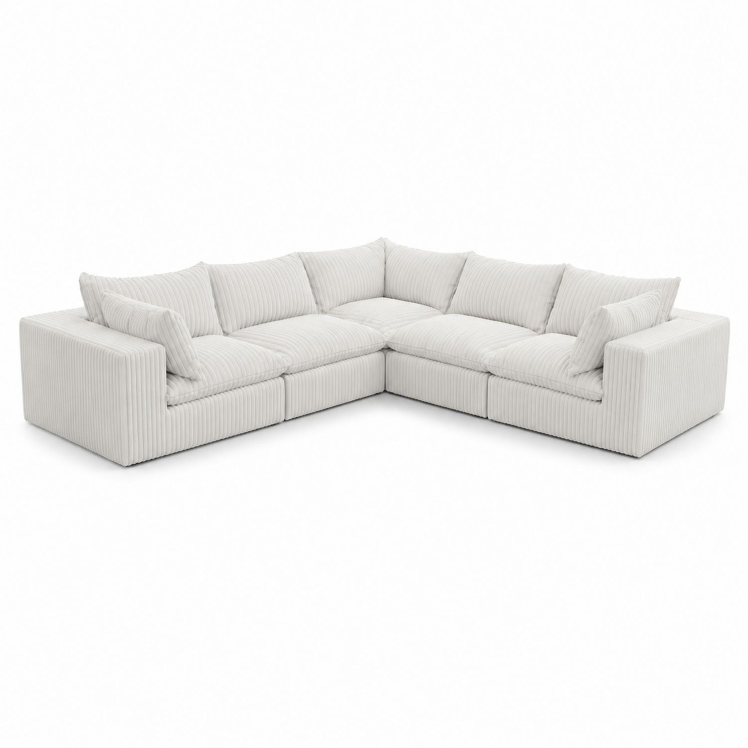 Ecksofa Set Cordstoff Beige-lorvern
