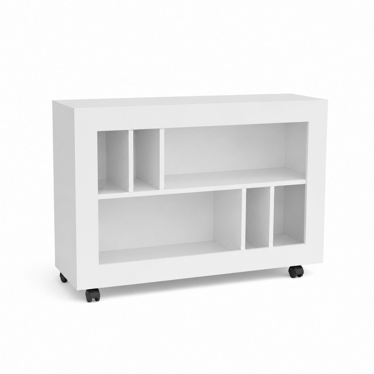 Konsolentisch mit Regalen Weiß MDF 85x35x70cm-lorvern