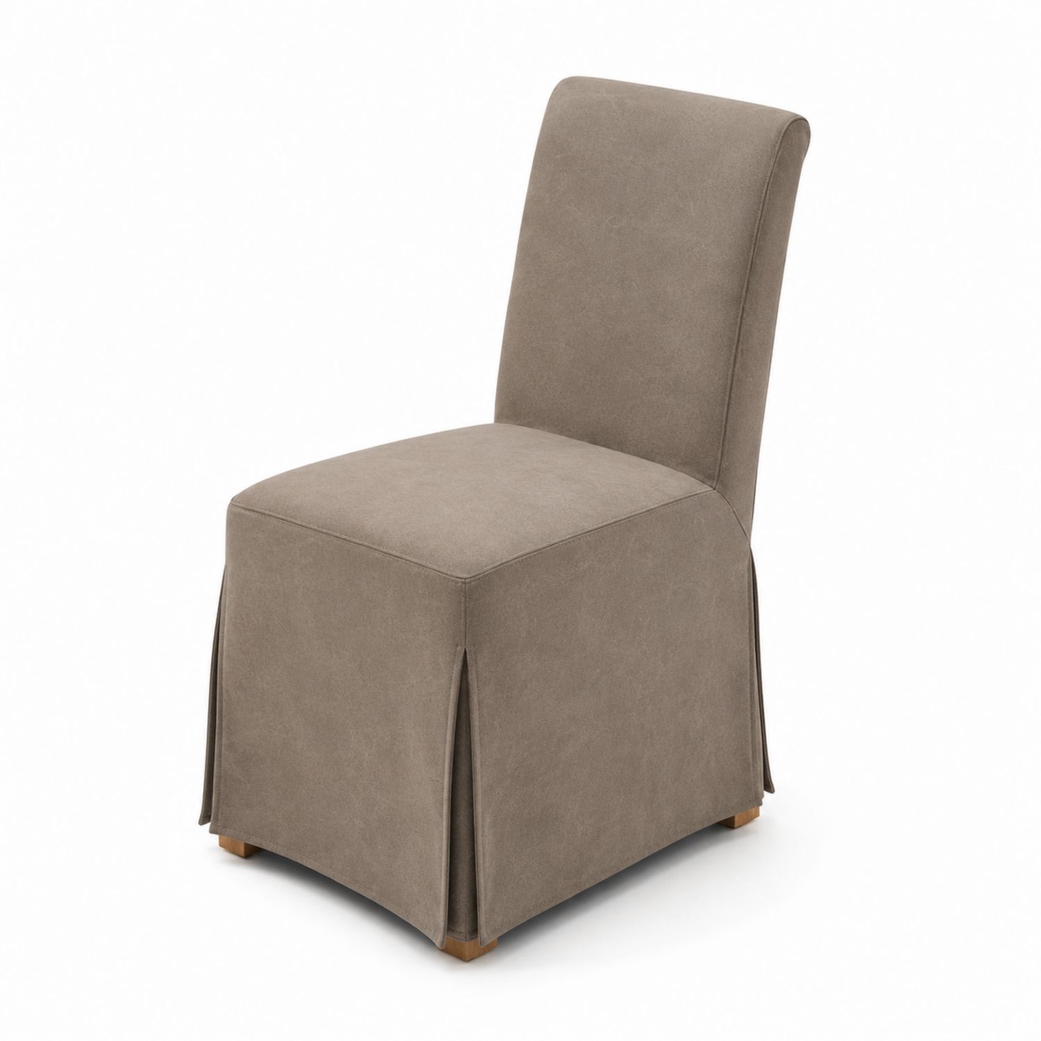 Esszimmerstuhl Mikrofaser Braun mit Massivholzrahmen