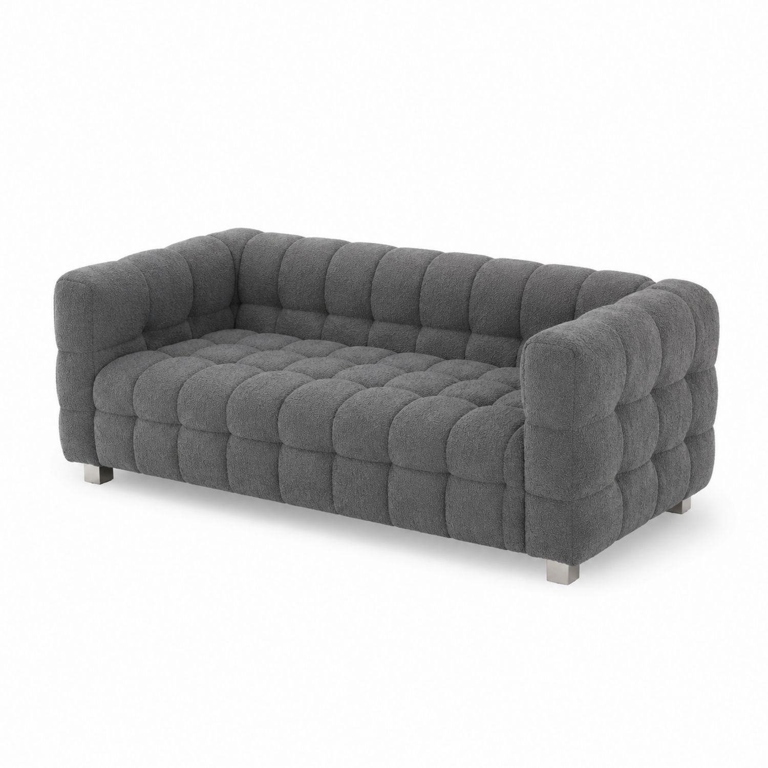 3-Sitzer Sofa Stoff Dunkelgrau