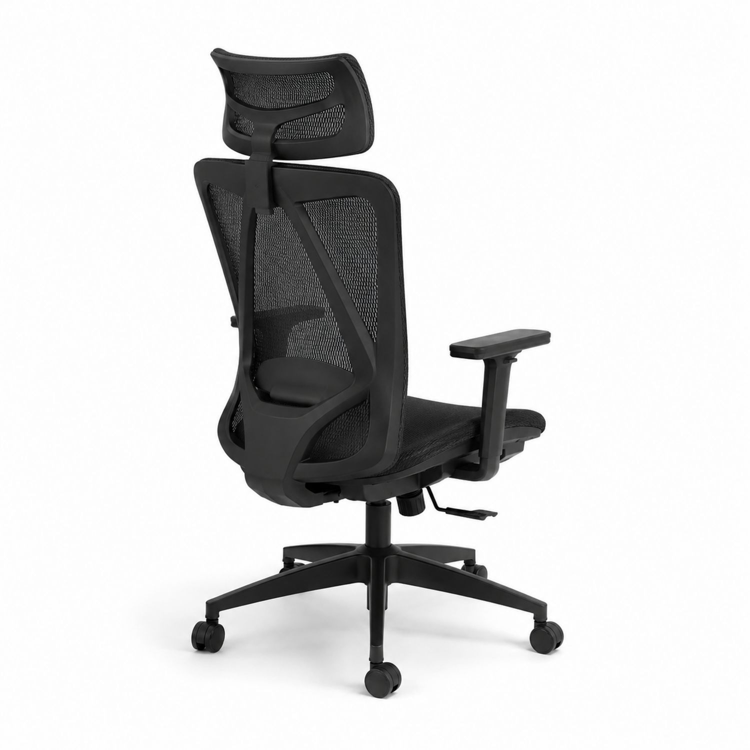 Ergonomischer Bürostuhl mit Netzrücken Schwarz