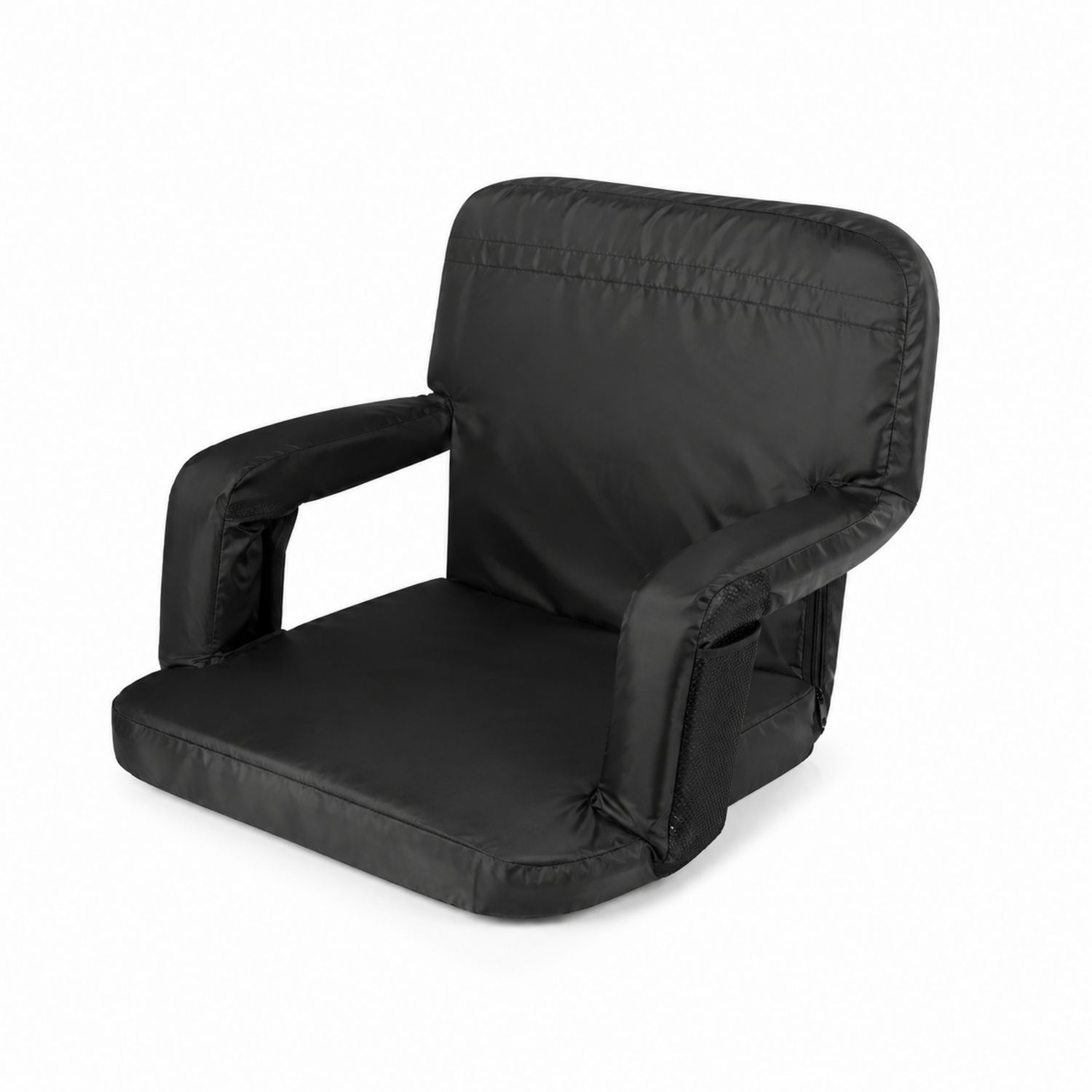 Klappstuhl mit Armlehnen aus Nylon Schwarz