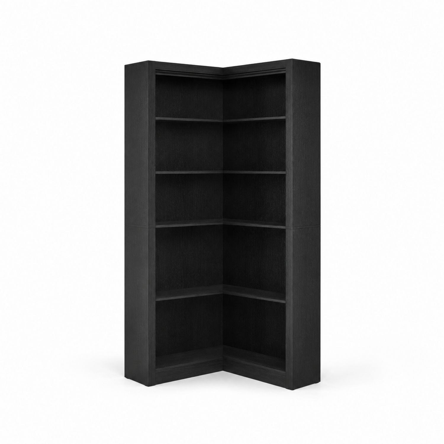 Eckregal Bücherregal aus Holz Schwarz 180x60x60cm