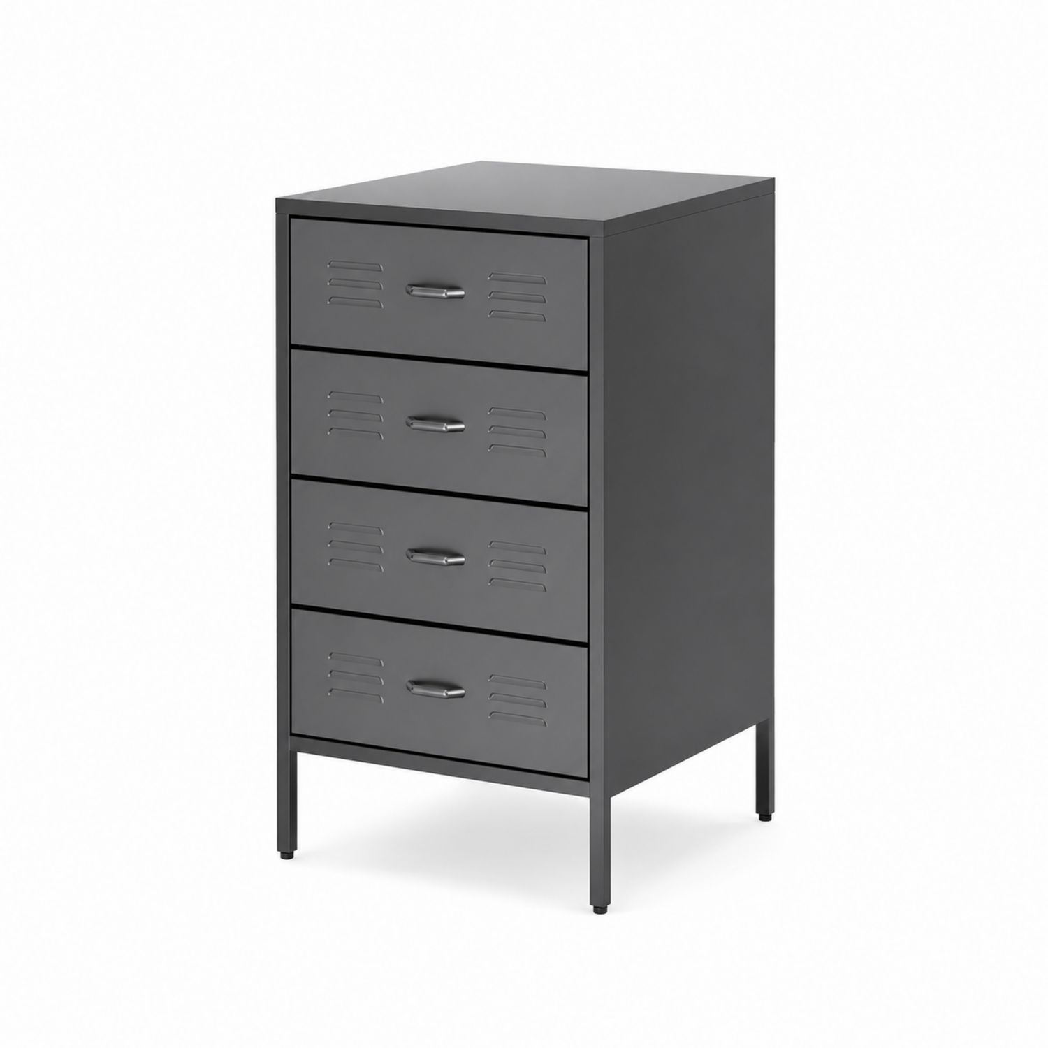Metallschrank mit 4 Schubladen Anthrazit 102x45x40 cm