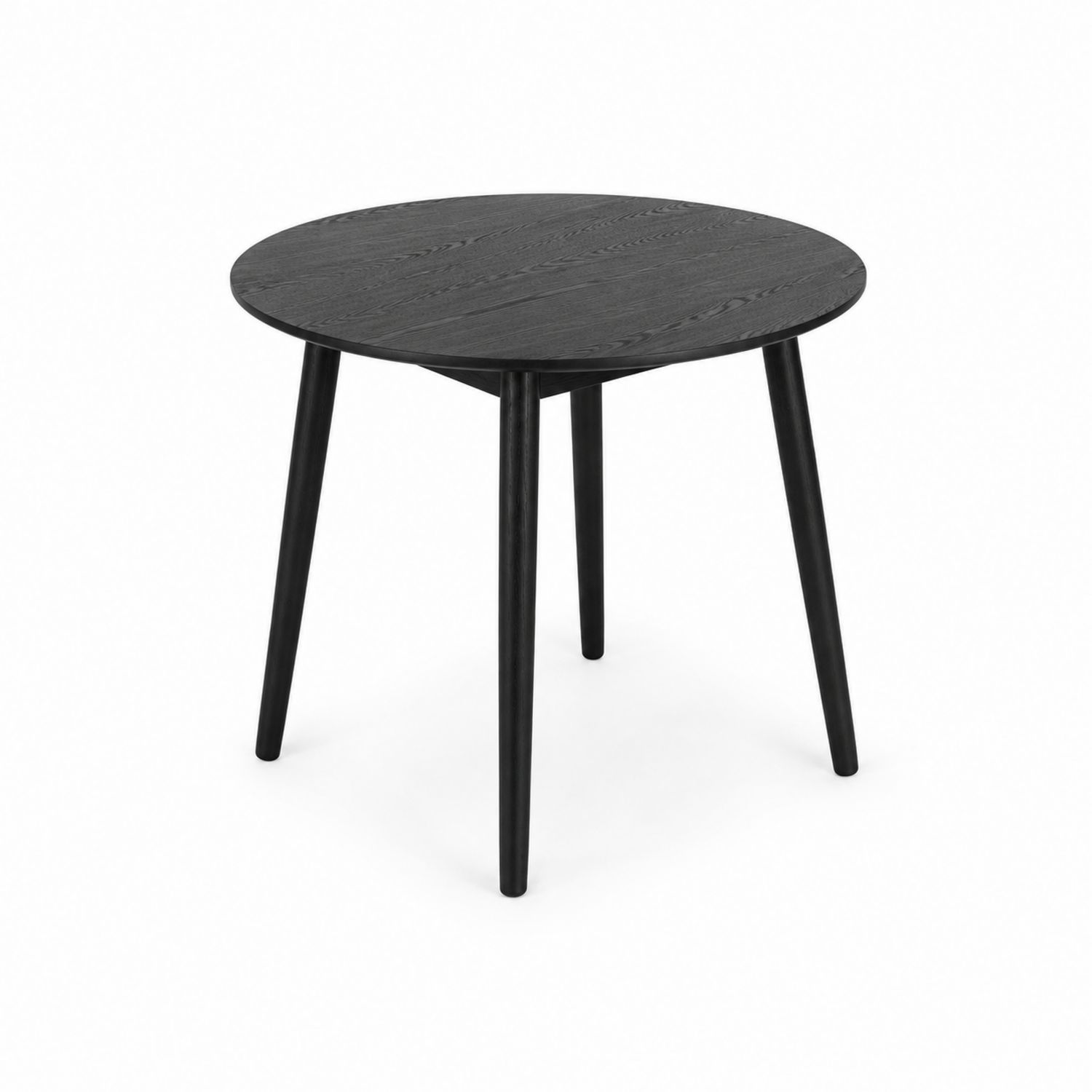 Runder Esstisch aus Holz Schwarz Ø 100 cm