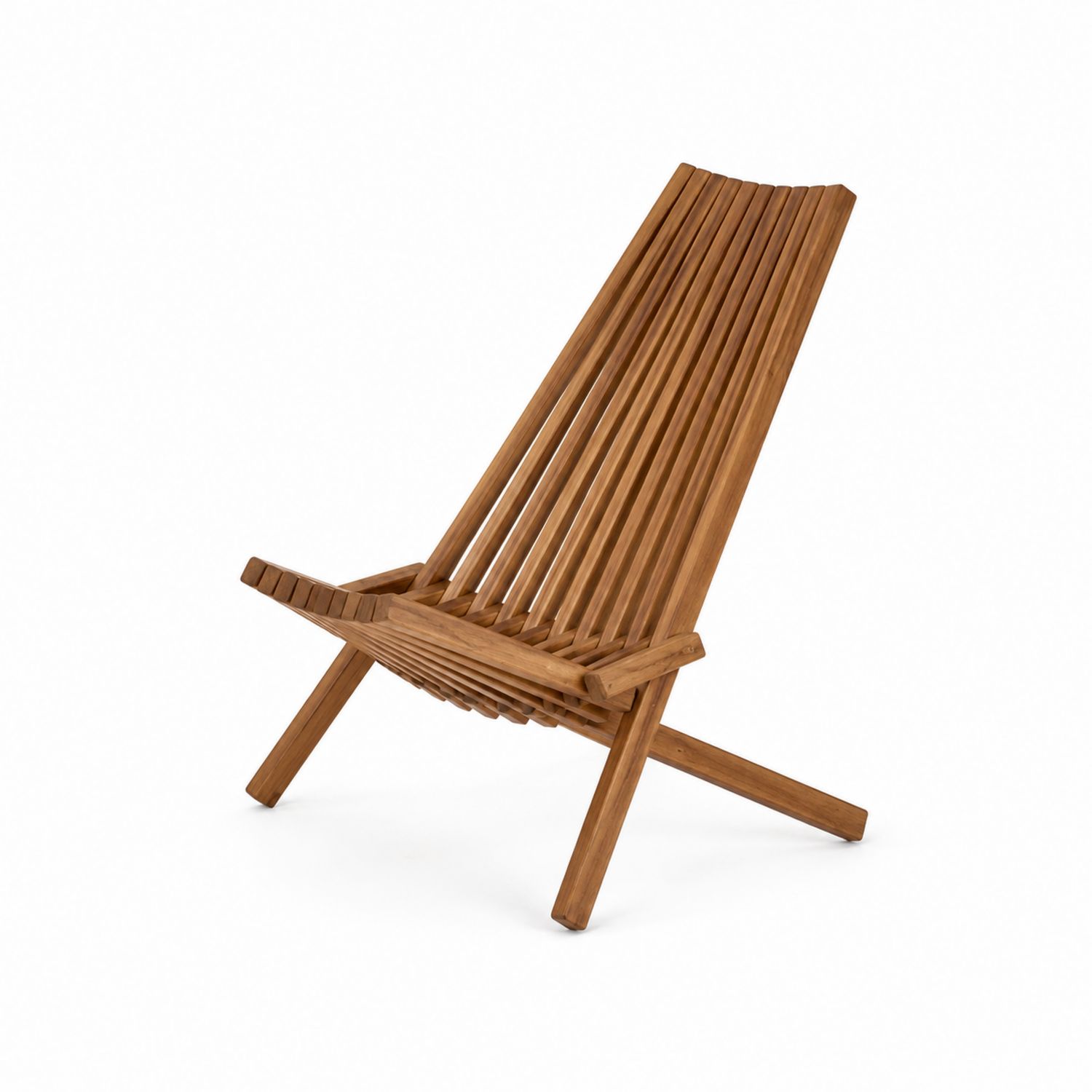 Holz Stuhl aus Teak, Braun, 100 cm Höhe