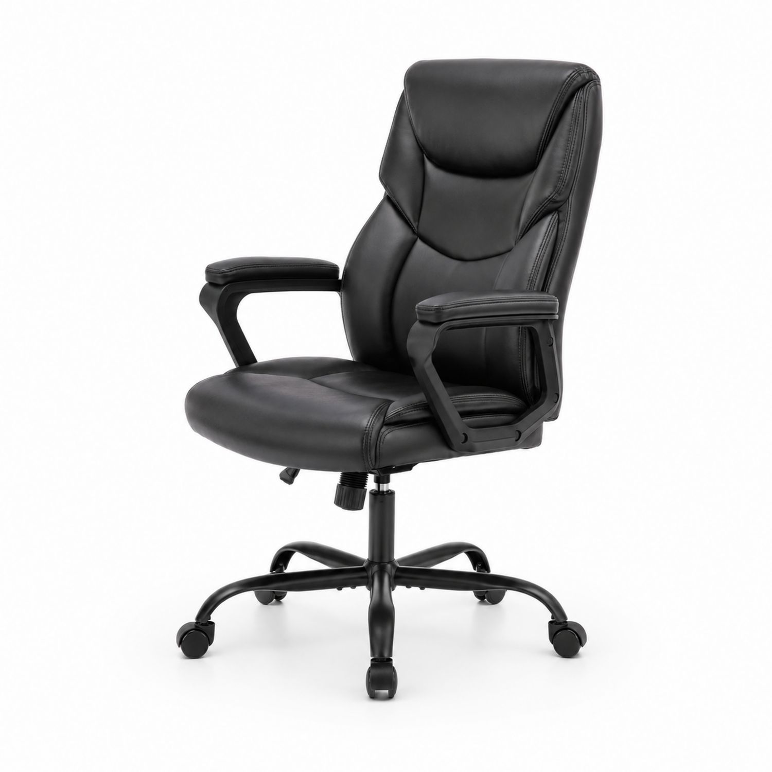 Bürostuhl Leder Schwarz verstellbar 120kg